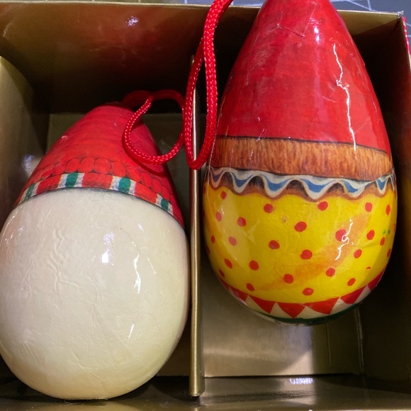 4 Vintage Decoupage Christmas Ornament Santa Reindeer Snowman Soldier - Picture 9 of 10